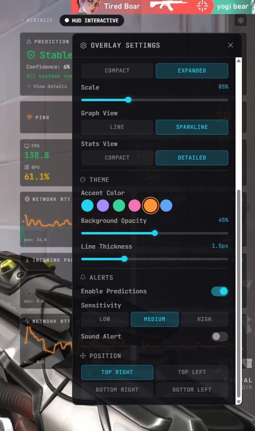 Theme settings